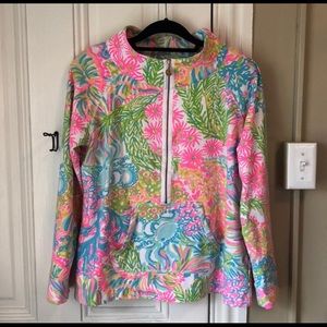 Lilly Pulitzer popover Xl EUC- Lovers Coral